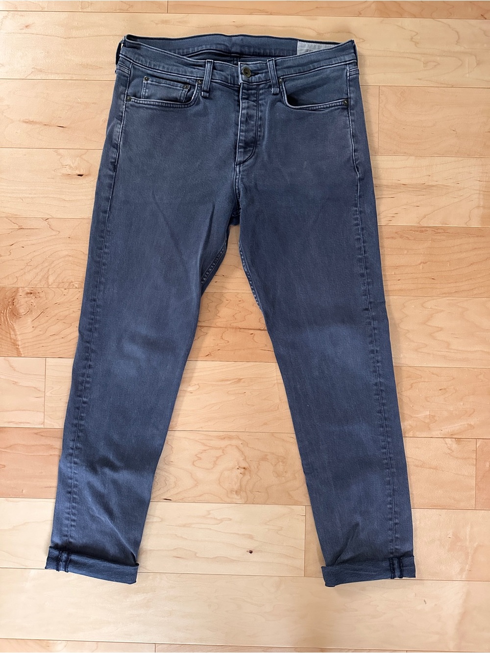 rag & bone Men's Slim Jeans in Slate Grey-Blue